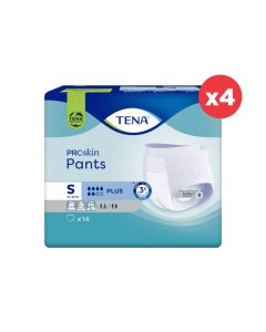 TENA PROskin Pants Plus Small 14s x 4