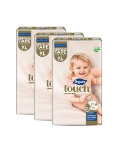Drypers Touch XL 46s x 3 packs (12 - 17kg) 138pcs/box