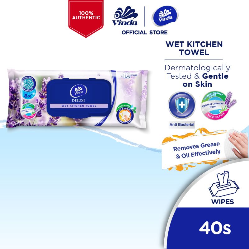 Vinda Deluxe Lavender Kitchen Wipes (40s)