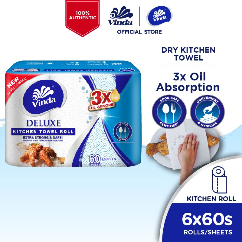 Vinda Deluxe Kitchen Roll (6x60s)