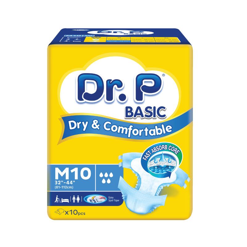 Dr.P Basic Adult Diaper M (12x10s)
