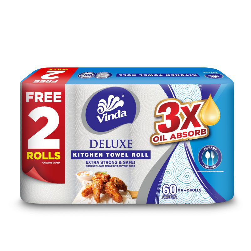 Vinda Deluxe Kitchen Roll (6+2x60s)
