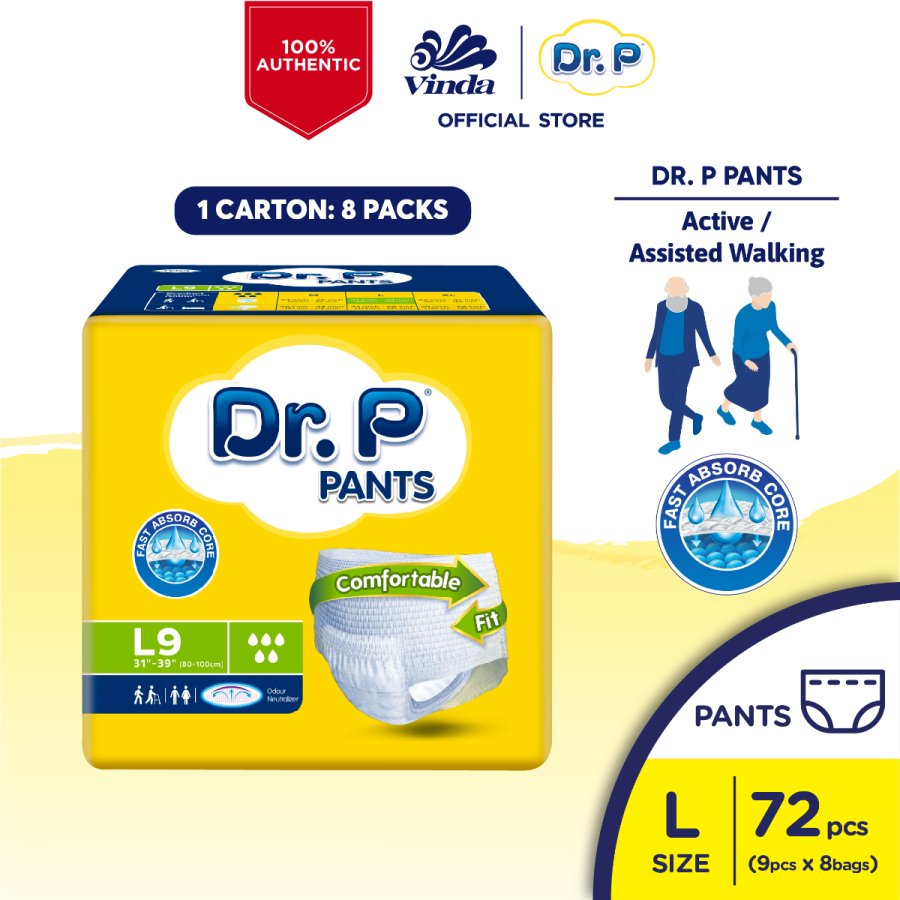 Dr.P Basic Adult Diaper Pants L (8x9s)