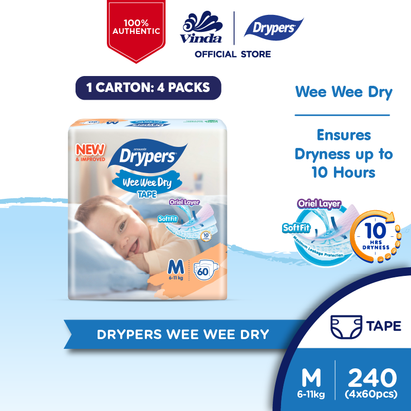 Drypers Wee Wee Dry M (4x60s)