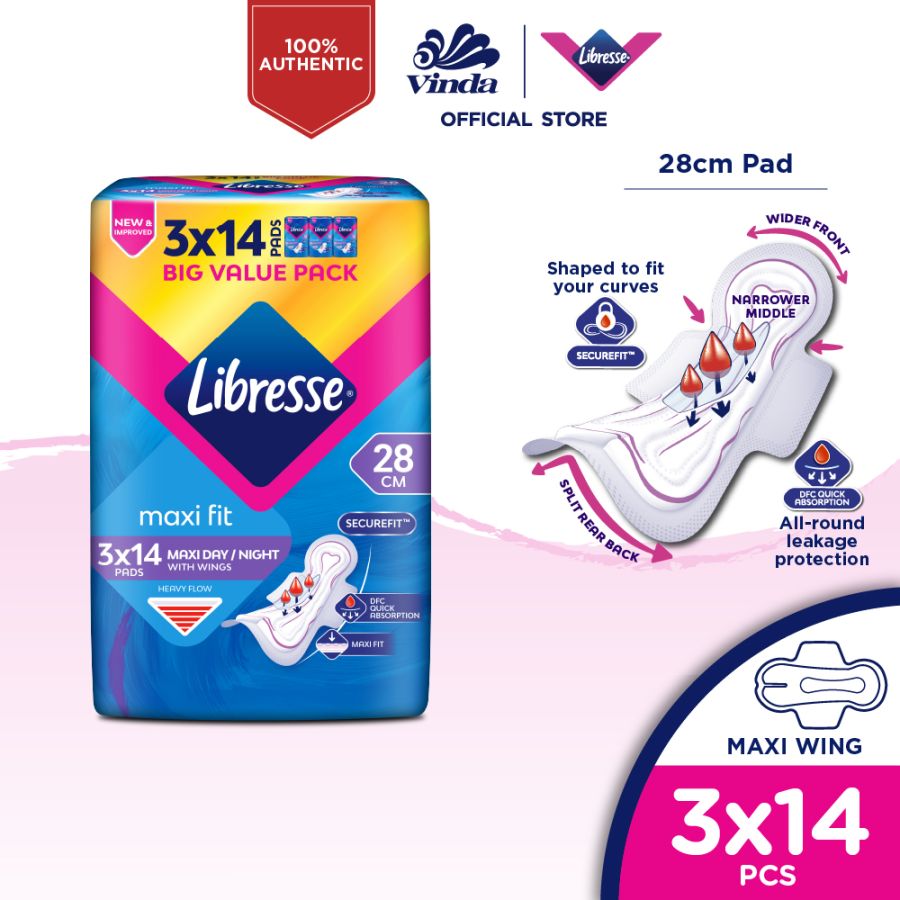 Libresse Maxi Wings 28cm (3x14s)