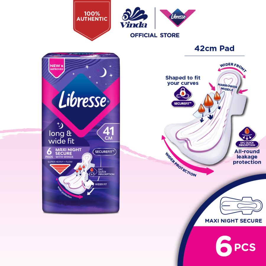 Libresse Wider Back Night Wing 41cm (6s)