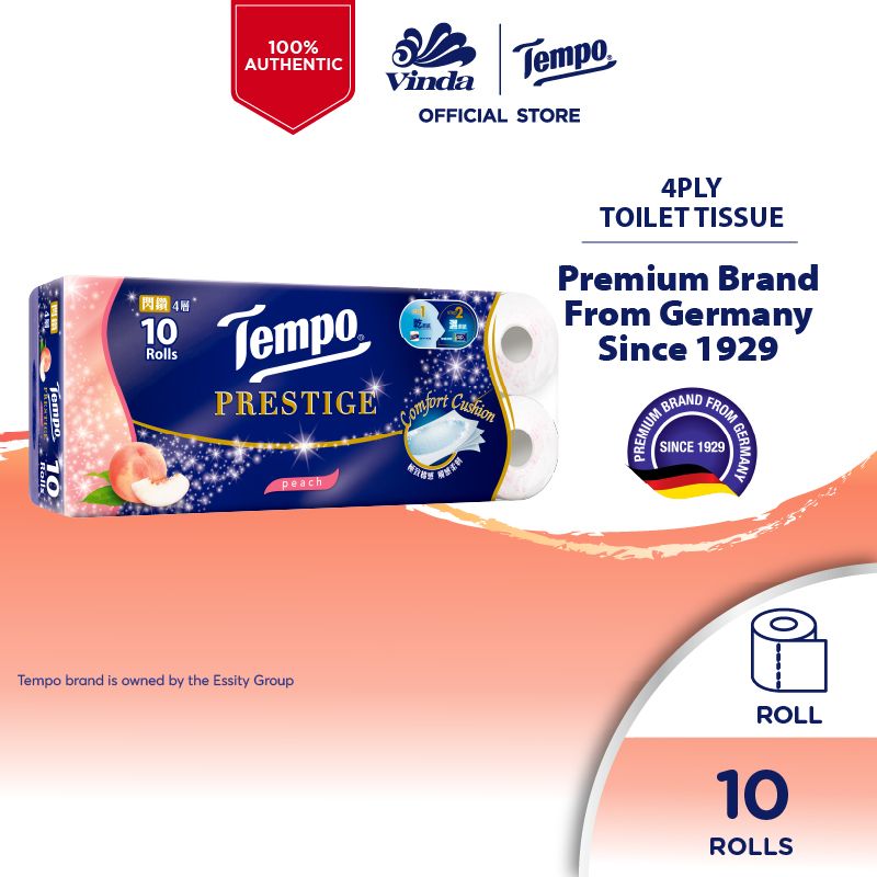 Tempo Prestige Toilet Tissue 4ply Neutral Limited Edition (10 Rolls)