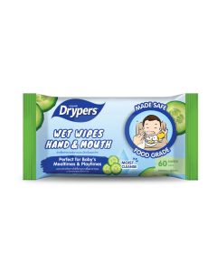 Drypers Baby Hand & Mouth Wipes (2x30s)