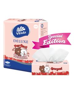 Vinda Deluxe Facial Tissue  Large 3ply Special Edition LINE FRIENDS - 4x120s