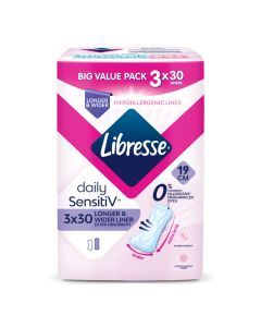 Libresse Sensitiv Longer Wider Slim Panty Liners (3x30s)
