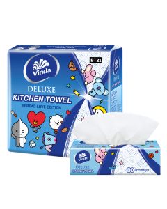 Vinda Deluxe Softpack Kitchen Towel BT21 Special Edition (3x80s)