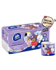 Vinda Prestige 4D Deco Embossed Toilet Tissue 3ply BT21 Special Edition 16 rolls 
