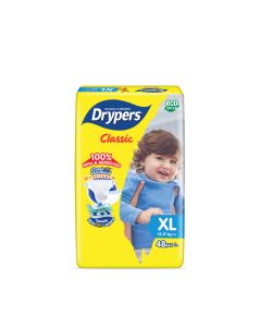 Drypers Classic XL 48s x 4 packs (192pcs)