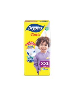 Drypers Classic XL 44s x 4 packs (176pcs)
