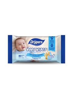 Drypers Baby Wipes Oat Fragrance Free (2x80s)