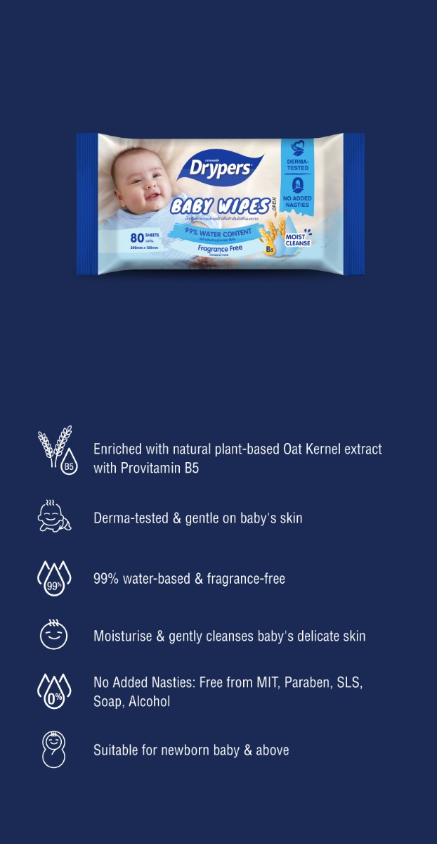 Drypers baby wipes 2025