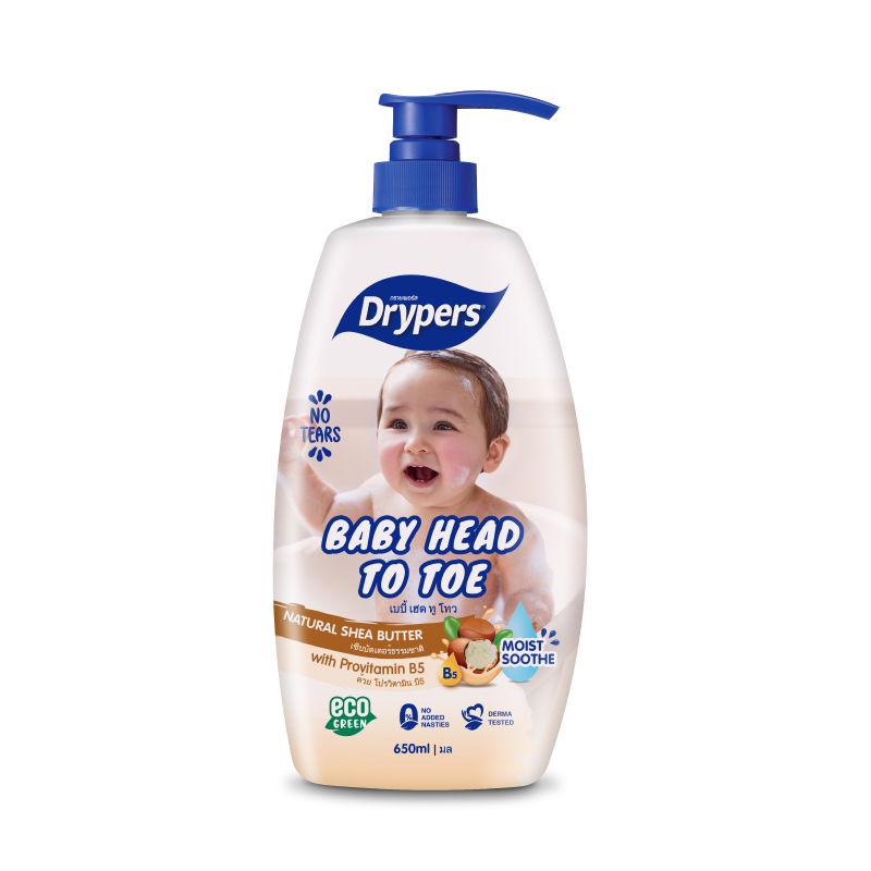 Drypers Baby Head To Toe Shea Butter 650ml